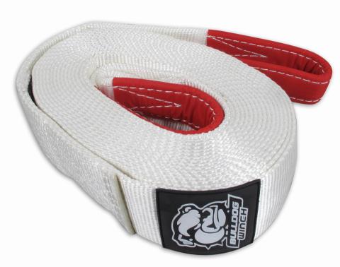 Snatch Strap 3 inchx30 Foot 19.8k BS 10k WLL White Bulldog Winch