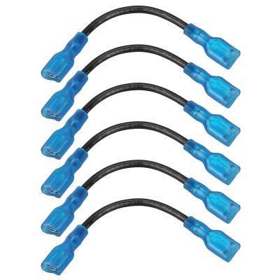 Switch Wire 16awg Spade To Spade Black 6pcs Bulldog Winch