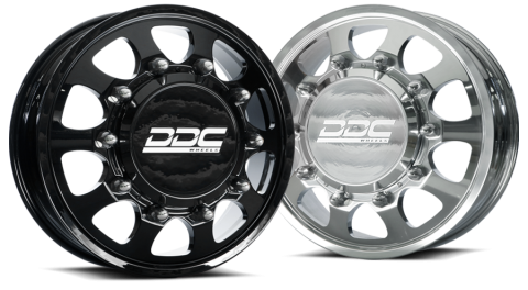 Dually Wheels The Shield 22x8.25 10x225 Gloss Black 05-10 Ford 15-25 F-450/F-550 Dodge Ram 08-25 4500/5500 DDC Wheels