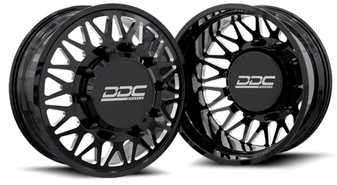 Dually Wheels The Mesh Forged 24x8.25 10x225 Black/Mill 05-10 Ford 15-25 F-450/F-550 Dodge Ram 08-25 4500/5500 DDC Wheels
