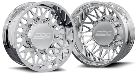 Dually Wheels The Mesh Forged 22x8.25 8x200 Polished SS Fronts 19-25 Dodge Ram 3500 DDC Wheels