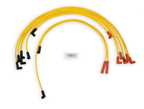 Spark Plug Wire Set- 8Mm- Super Stock- Graphite Core- Hei Style Boots- Yellow Sbc 5.0/5.7L 1978-1986 V8 Super Stock Spiral Core ACCEL