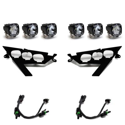 S1 LED Headlight Kit 20-24 RZR Pro XP 22-24 RZR Pro R/Turbo R Multi-Pattern Clear Baja Designs