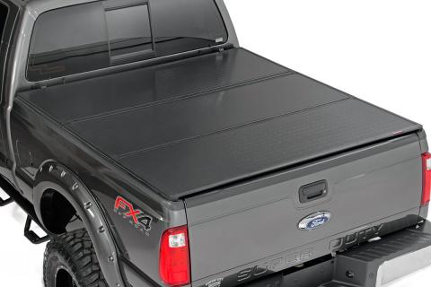 Hard Folding Bed Cover 6.7 Ft Bed 17-21 Ford Super Duty 2WD/4WD Rough Country