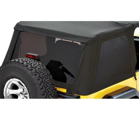 Window Replacement Set For Jeep 1997-2006 Wrangler TJ Fits Trektop Black Denim Bestop