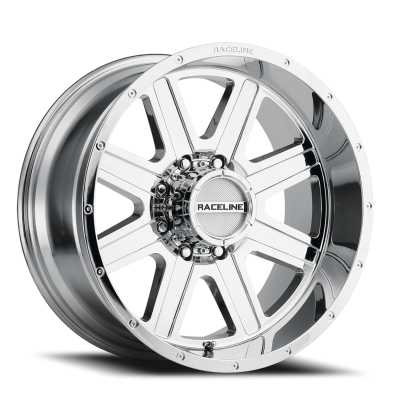 Aluminum Wheels 20x10 Hostage 940C Chrome -19 Offset 5 on 139.7 Bolt Pattern 78.1 Bore Raceline