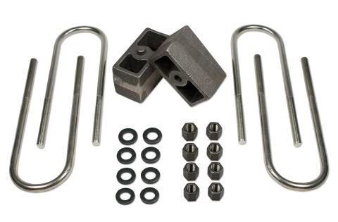 3 Inch Rear Block & U-Bolt Kit 87-01 Jeep Cherokee 4WD w/ 3.25 Inch Rear Axle Tuff Country