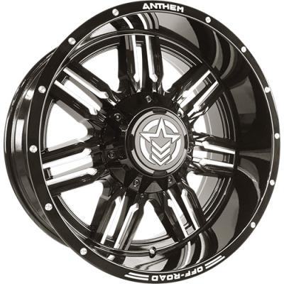 Equalizer Off Road Wheels Gloss Black Milled Edges 20x12 5x135 5 Lug -44 Offset Anthem Off Road