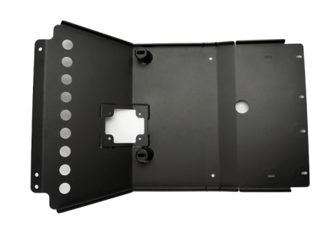 2005-2022 Toyota Tacoma Front Skid Plate Aluminum Powercoat Black Cali Raised LED
