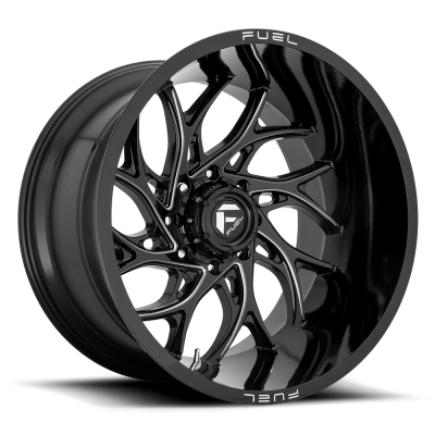 Aluminum Wheels 22X10 Runner D741 5 On 127 Gloss Black Milled 71.5 Bore -18 Offset Fuel Off Road Wheels