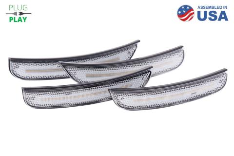 LED Sidemarkers for 2015-2021 Dodge Charger, Clear (set)