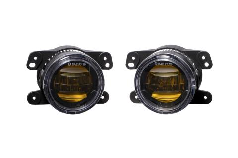 Elite Series Fog Lamps for 2005-2007 Dodge Magnum Pair Yellow 3000K Diode Dynamics