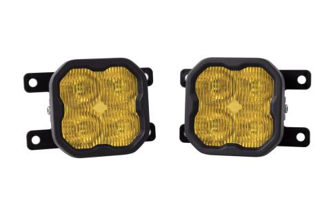 SS3 LED Fog Light Kit for 2010-2018 Ford Transit Connect Yellow SAE Fog Pro w/ Backlight Diode Dynamics