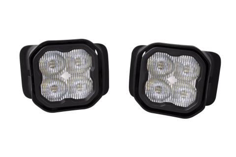 SS3 LED Fog Light Kit for 2017-2021 Ford Super Duty White SAE Fog Pro w/ Backlight Diode Dynamics