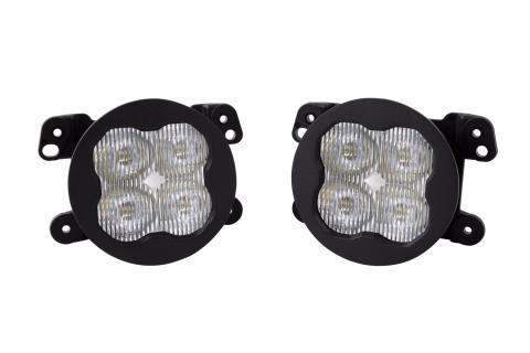 SS3 LED Fog Light Kit for 2020-2021 Jeep Gladiator White SAE Fog Max w/ Backlight Type M Bracket Kit Diode Dynamics