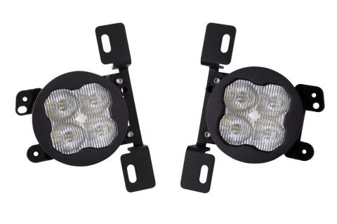 SS3 LED Fog Light Kit for 2020-2021 Jeep Gladiator White SAE Fog Max w/ Backlight Type MR Bracket Kit Diode Dynamics
