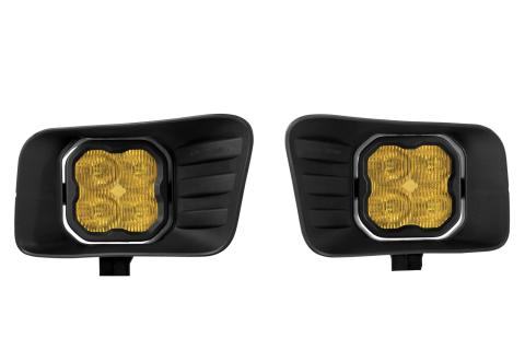 SS3 LED Fog Light Kit for 2009-2012 Ram 1500 Yellow SAE Fog Sport w/ Backlight Diode Dynamics