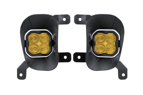 SS3 LED Fog Light Kit for 2013-2018 Ram 1500 Yellow SAE Fog Pro w/ Backlight Diode Dynamics