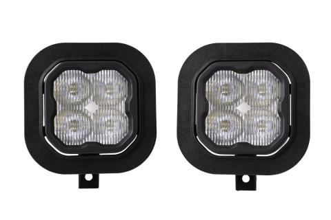 SS3 LED Fog Light Kit for 2011-2016 Ford Super Duty F-250/F-350 White SAE Fog Pro w/ Backlight Diode Dynamics