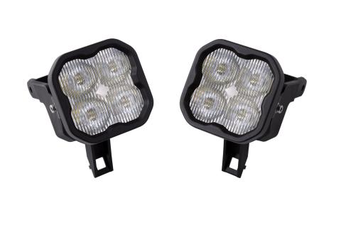 SS3 LED Fog Light Kit for 1999-2010 Ford Super Duty F-250/F-350 White SAE Fog Sport w/ Backlight Diode Dynamics
