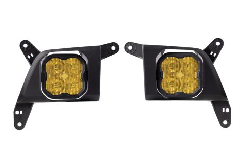 SS3 LED Fog Light Kit for 2019-2021 Chevrolet Silverado 1500 Yellow SAE Fog Sport w/ Backlight Diode Dynamics