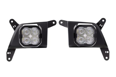 SS3 LED Fog Light Kit for 2019-2021 Chevrolet Silverado 1500 White SAE Fog Pro w/ Backlight Diode Dynamics