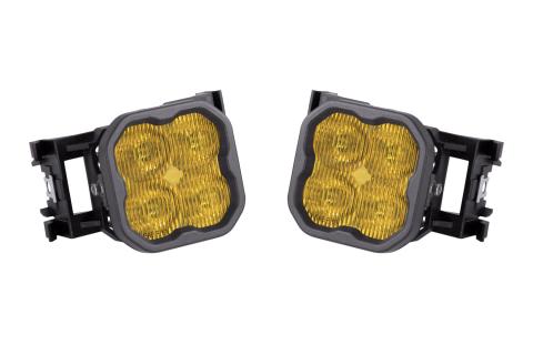 SS3 LED Fog Light Kit for 2011-2014 Subaru WRX/STi Yellow SAE Fog Sport w/ Backlight Diode Dynamics