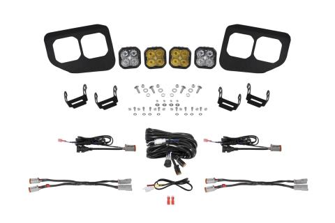 SS3 LED Fog Pocket Kit for 2020-2022 Ford Super Duty, Yellow Sport Diode Dynamics