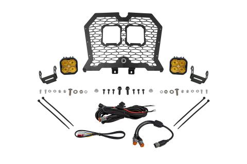 Stage Series LED Grille Kit for 2019-2023 Polaris RZR XP, Yellow (3000K) Sport Yellow SAE Fog 