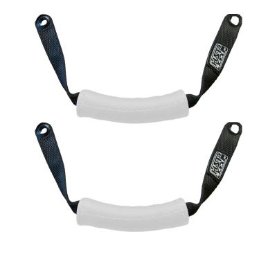 Bronco Roll Bar Grab Handles White Naugahyde Compatible with Ford Bronco 21-23 Pair HSP Seats