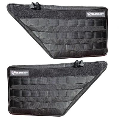 Door Organizer Pouch for Ford Bronco 2021-2024 Door Pair of 2 Driver and Passenger Side Lower Area (Pat Pending) Black/White Patch Bartact