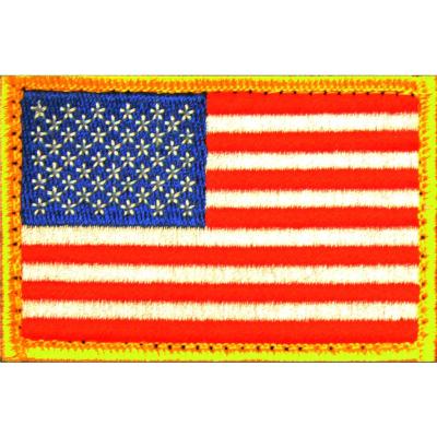 American Flag Patch Embroidered - USA Red, White and Blue 2.0 x 3.0 Inch Patch w/ Velcro/Hook Backing Stars On Left Bartact