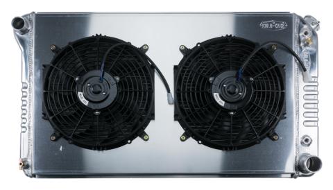 77-87 Chevy/GMC Pickup Truck 21 Inch Aluminum Radiator and 14 Inch Fan Kit Cold Case Radiators