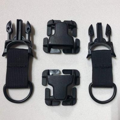 PALS/MOLLE Powdercoated Steel D-Ring w/ Every Which Way Quick Side Release Buckle Kit (Pair of 2) Bartact