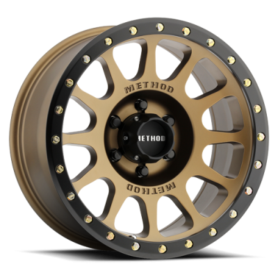 Aluminum Wheels 20x10 NV MR305 Bolt Pattern 6 On 135 Offset -18 Lip Size 2.05 Method Bronze BRZ Black Street Loc Method