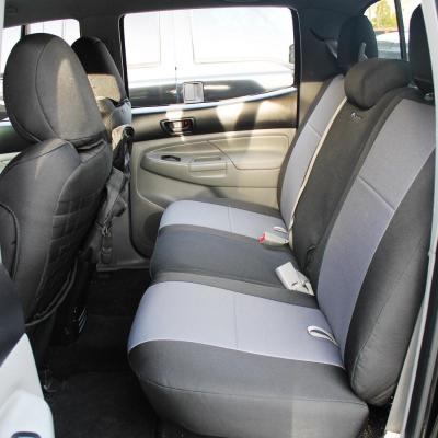 Tacoma Rear Bench Seat Covers 09-15 Toyota Tacoma Double Cab Tactical Series Black/Black Bartact