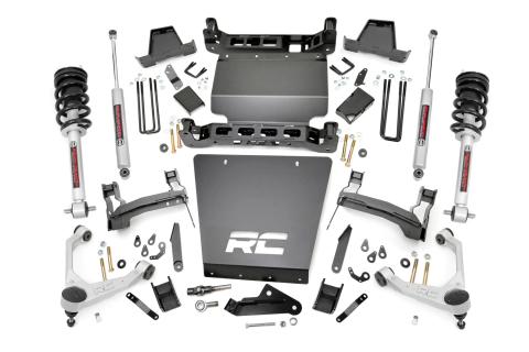 7 Inch Stamped Steel LCA Lift Kit Forged UCA Bracket N3 Struts Silverado/Sierra 1500 (16-18) Rough Country