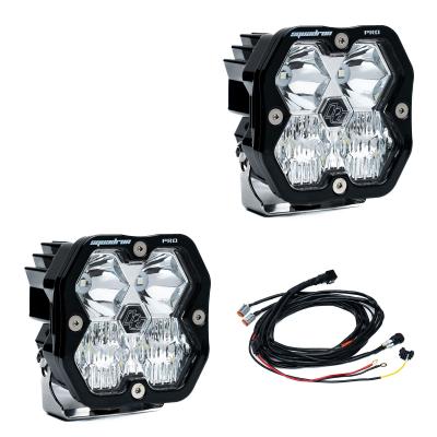 Squadron 2.0 Pro Black LED Auxiliary Light Pod Pair Universal Clear Driving/Combo Baja Designs