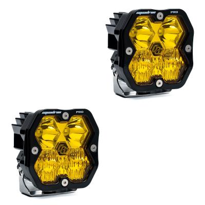 Squadron 2.0 Pro Black LED Auxiliary Light Pod Pair (No Harness) Universal Baja Amber Driving/Combo Baja Designs
