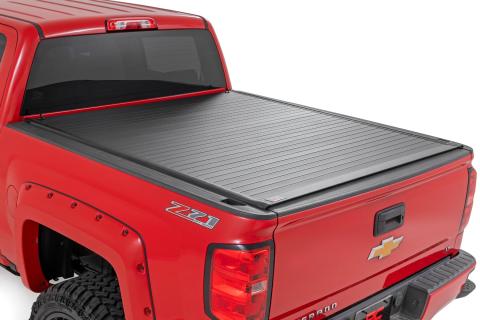 Hard Roll Up Bed Cover 5 Foot 9 Inch Bed Silverado/Sierra 1500 (14-18 & Classic) Rough Country