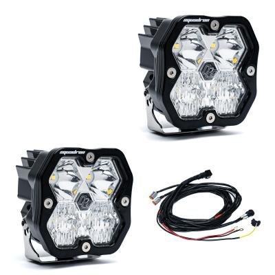 Squadron 2.0 Sport Black LED Auxiliary Light Pod Pair Universal Clear Driving/Combo Baja Designs