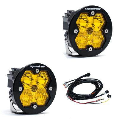 Squadron-R 2.0 Sport Black LED Auxiliary Light Pod Pair Universal Baja Amber Driving/Combo Baja Designs