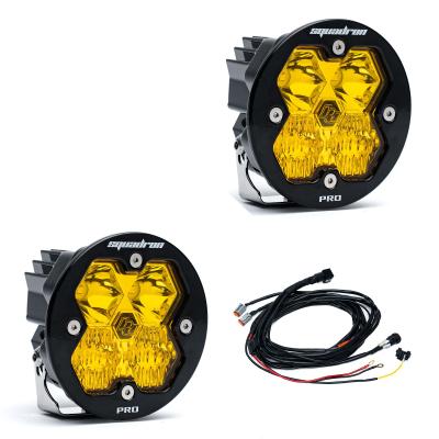 Squadron-R 2.0 Pro Black LED Auxiliary Light Pod Pair Universal Baja Amber Driving/Combo Baja Designs