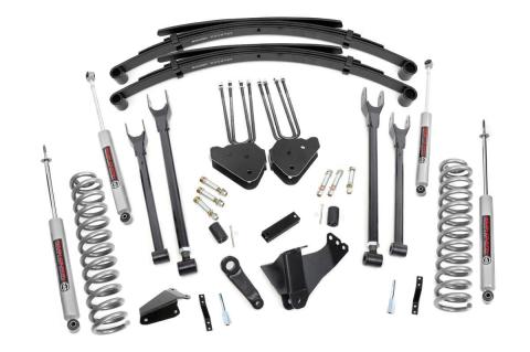 8 Inch Lift Kit 4 Link RR Springs Ford F-250/F-350 Super Duty (05-07) Rough Country