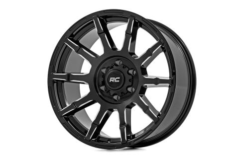 83 Series Wheel One-Piece Gloss Black 20x9 6x135 -12mm Rough Country