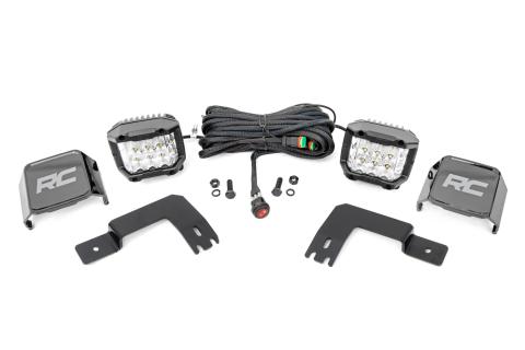 LED Light Under Bed Mount 3 Inch Chrome Pair Wide Angle Polaris XPEDITION ADV 5 Rough Country