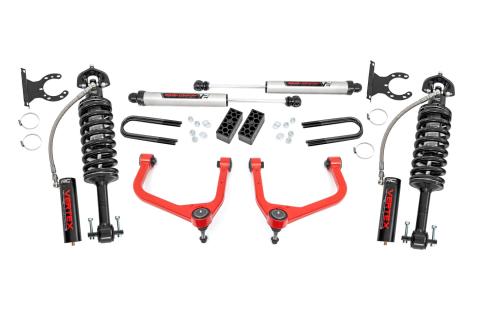 3.5 Inch Lift Kit Vertex/V2 Rear Mono Leaf Red Chevy Silverado 1500 (22-24) Rough Country