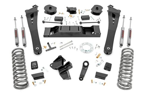 5.0 Inch Dodge Suspension Lift Kit Standard Rate Coil Springs Radius Arms 19-Up Ram 2500 4WD w/ AISIN Transmission Diesel Rough Country
