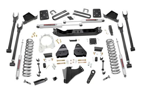 6 Inch Ford 4-Link Suspension Lift Kit 3.5 Inch Axle Diam N3 Shocks 17-19 F-250 4WD Diesel w/o Overloads Rough Country