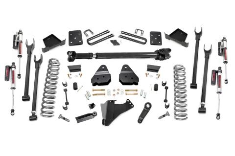 6 Inch Ford 4-Link Suspension Lift Kit 3.5 Inch Axle Diam Vertex Reservoir Shocks w/Front Drive Shaft 17-19 F-250 4WD Diesel w/o Overloads Rough Country